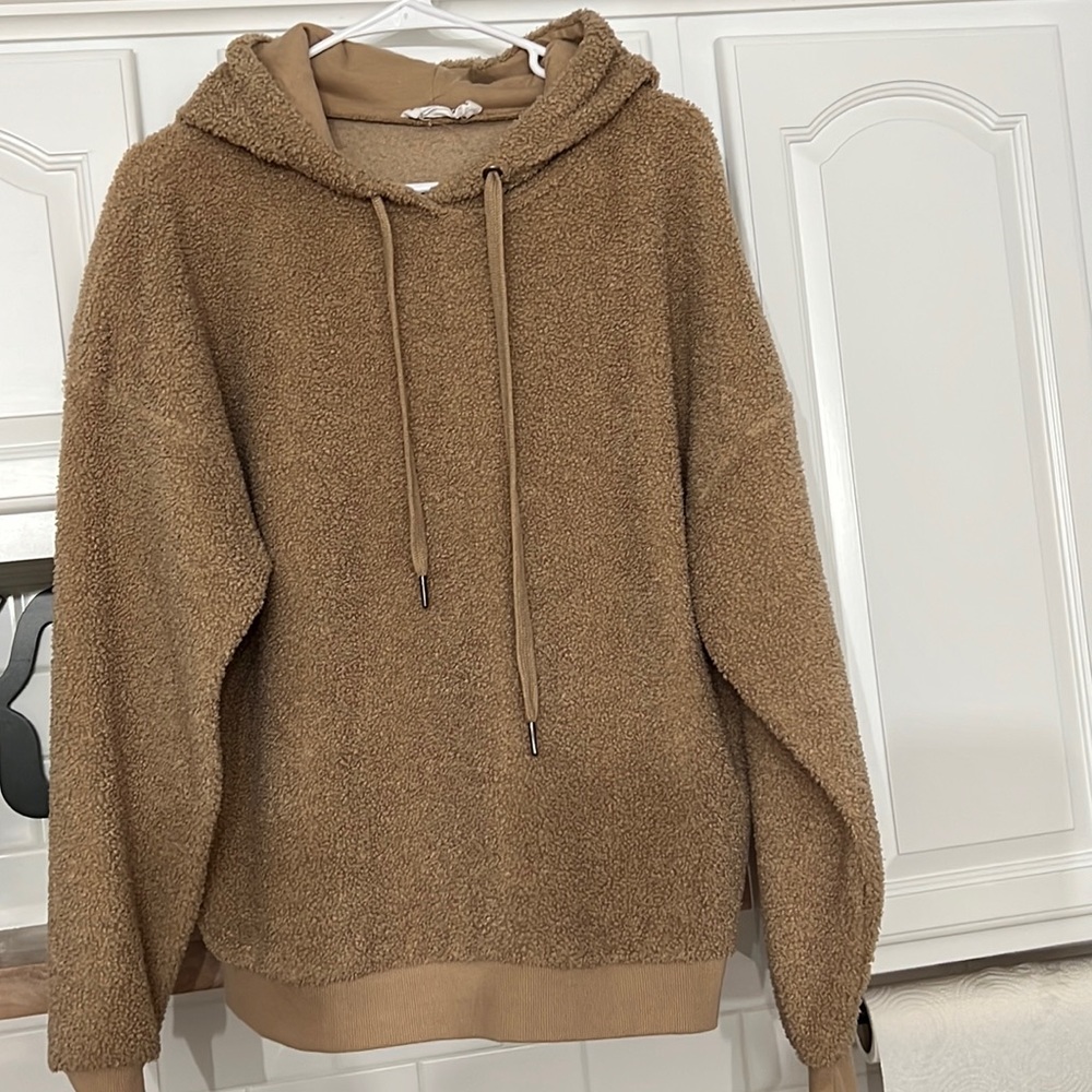Women’s tan weekend edition hoodie - size: M